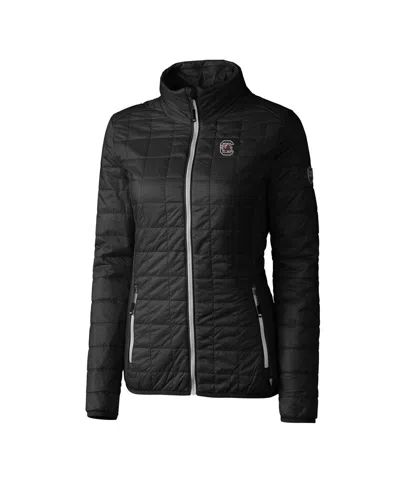 Cutter & Buck Women's Black South Carolina Gamecocks Rainier Full-zip Puffer Jacket