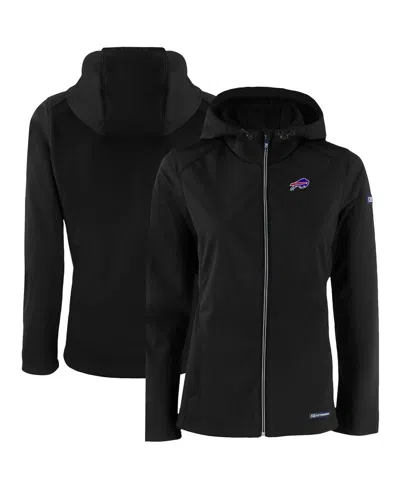 Cutter & Buck Women's Buffalo Bills Evoke Eco Softshell Full-zip Hooded Jacket In Black