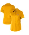 Cutter & Buck Women's Gold Arizona State Sun Devils Vault Prospect Textured Stretch Polo In Gold