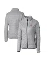 Cutter & Buck Women's Gray Stanford Cardinal Rainier Eco Insulated Puffer Full-zip Jacket In Gray