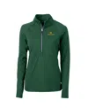 Cutter & Buck Women's Green Notre Dame Fighting Irish Adapt Eco Knit Half-zip Pullover Jacket In Hunter Green