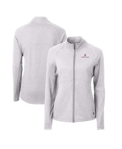 Cutter & Buck Women's Heather Gray Santa Clara Broncos Adapt Eco Knit Heather Full-zip Jacket