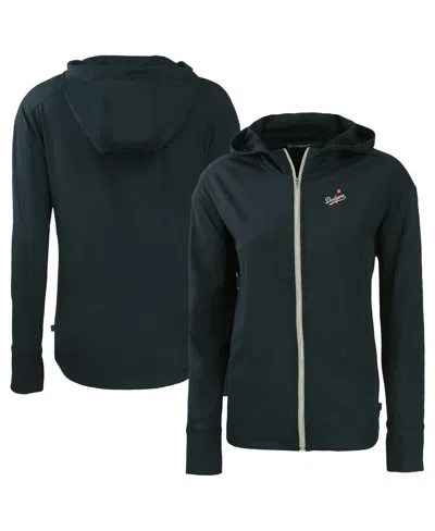 Cutter & Buck Women's Navy Los Angeles Dodgers Daybreak Eco Full-zip Hoodie Jacket In Blue