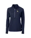 Cutter & Buck Women's Navy Marquette Golden Eagles Adapt Eco Knit Half-zip Pullover Jacket In Navy