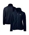 Cutter & Buck Women's Navy Notre Dame Fighting Irish Alumni Cascade Eco Sherpa Full-zip Fleece Jacket In Blue