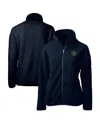 Cutter & Buck Women's Navy Notre Dame Fighting Irish Play Like A Champion Today Cascade Eco Sherpa Fleece Full-zip In Blue