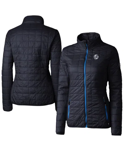 Cutter & Buck Women's Navy/royal New York Yankees Rainier Primaloft Eco Insulated Full-zip Puffer Jacket In Blue