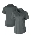 Cutter & Buck Women's Ohio State Buckeyes Prospect Textured Stretch Polo In Gray