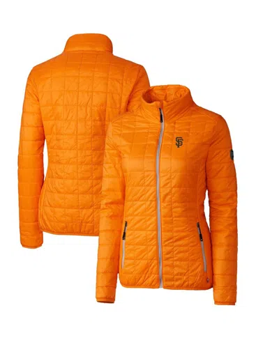 Cutter & Buck Women's Orange San Francisco Giants Rainier Primaloft Eco Full-zip Puffer Jacket