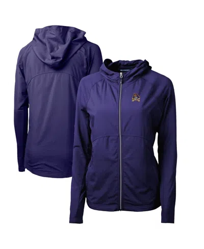Cutter & Buck Women's Purple Ecu Pirates Adapt Eco Knit Full-zip Hoodie