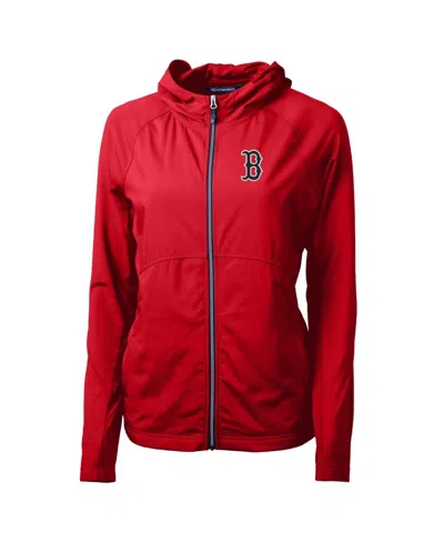 Cutter & Buck Women's Red Boston Red Sox Adapt Eco Knit Full-zip Jacket