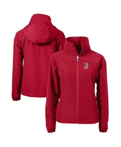 Cutter & Buck Women's Red Boston Red Sox Charter Eco Full-zip Jacket