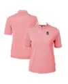 Cutter & Buck Women's Red Georgia Bulldogs Drytec Virtue Eco Pique Stripe Polo In Red