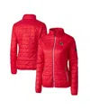 Cutter & Buck Women's Red Kansas City Chiefs Helmet Logo Rainier Primaloft Insulated Full-zip Puffer Jacket In Red