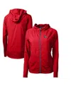 Cutter & Buck Women's Red Nc State Wolfpack Adapt Eco Knit Hybrid Full-zip Hoodie In Red
