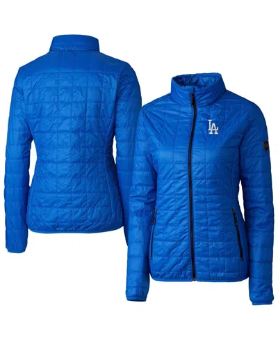Cutter & Buck Women's Royal Los Angeles Dodgers Rainier Primaloft Eco Insulated Full-zip Puffer Jacket In Blue