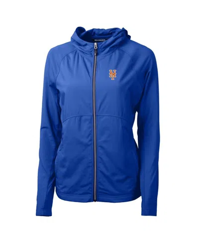 Cutter & Buck Women's Royal New York Mets Adapt Eco Knit Full-zip Jacket In Blue