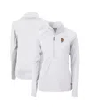 Cutter & Buck Women's Tennessee Volunteers Vault Drytec Adapt Eco Knit Stretch Raglan Half-zip Top In White