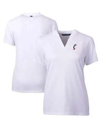 Cutter & Buck Women's White Cincinnati Bearcats Forge Blade V-neck Top