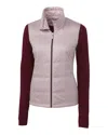 Cutter & Buck Womens Cora Quilted Sweater Jacket In Blue
