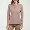 Cutter & Buck Traverse Stretch Quarter Zip Womens Pullover Jacket In Brown