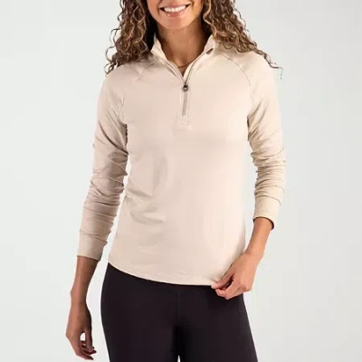 Cutter & Buck Womens Mock Neck Long Sleeve Quarter-zip Pullover In Pink