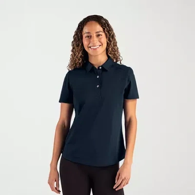 Cutter & Buck Womens Short Sleeve Polo Shirt In Blue