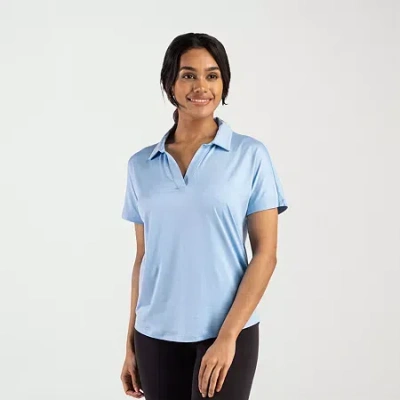 Cutter & Buck Womens Short Sleeve Polo Shirt In Blue