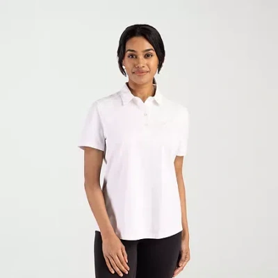 Cutter & Buck Womens Short Sleeve Polo Shirt In White