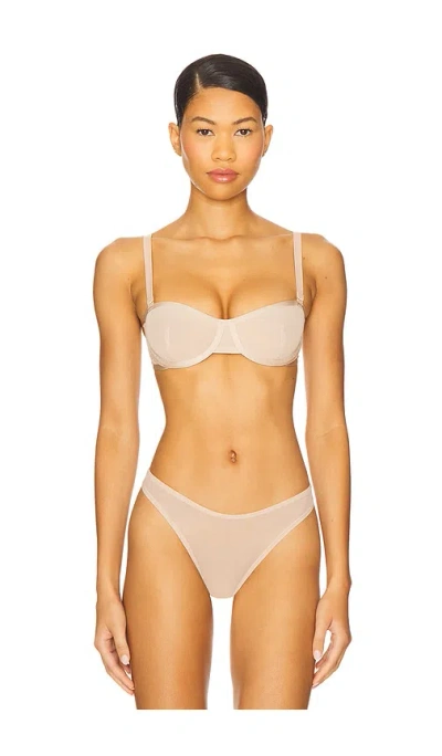Cuup Balconette Mesh Bra In Sand