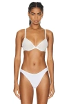 Cuup Mesh Plunge Bra In Salt