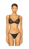 Cuup Plunge Mesh Bra In Black