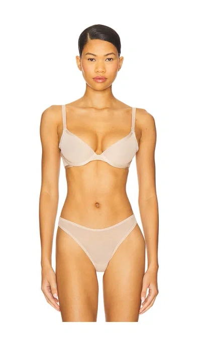 Cuup Plunge Mesh Bra In Neutral
