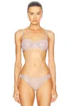 Cuup Sparkle Mesh Balconette Bra In Moonbeam
