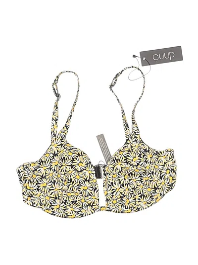 Cuup Swimsuit Top Yellow Print Pattern Swimwear
