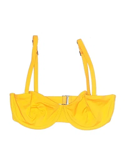 Pre-owned Cuup Swimsuit Top Yellow Swimwear