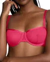 Cuup The Balconette Mesh Bra In Azalea