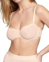 Cuup The Balconette Mesh Bra In Blush