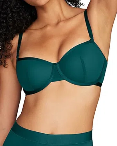 Cuup The Balconette Mesh Bra In Mediterranean