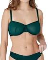 Cuup The Balconette Mesh Bra In Serpentine