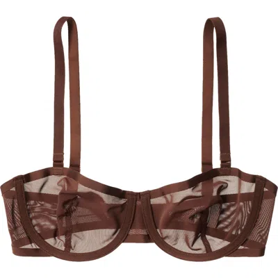 Cuup The Balconette Mesh In Brown
