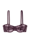 Cuup The Balconette Mesh Underwire Bra In Purple