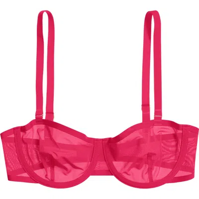 Cuup The Balconette Mesh In Red