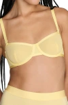 Cuup The Balconette Mesh Underwire Bra In Honey