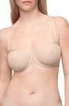 Cuup The Balconette Mesh Bra In Sand