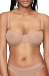 Cuup The Balconette Mesh Bra In Taupe