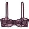 Cuup The Balconette Mesh Underwire Bra In Purple