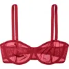 Cuup The Balconette Mesh In Red