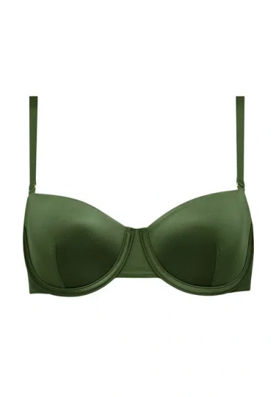 Cuup The Balconette Satin In Green