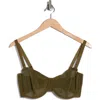 Cuup The Balconette Underwire Mesh Bra In Green